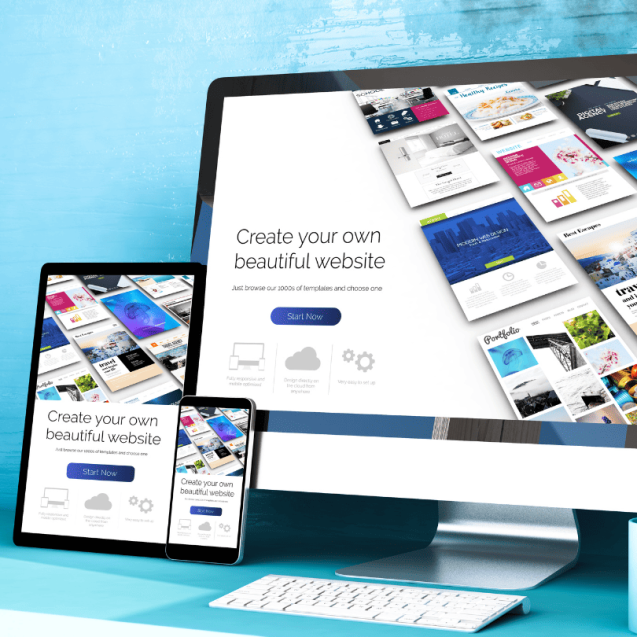 Mockup avec des sites web WordPress