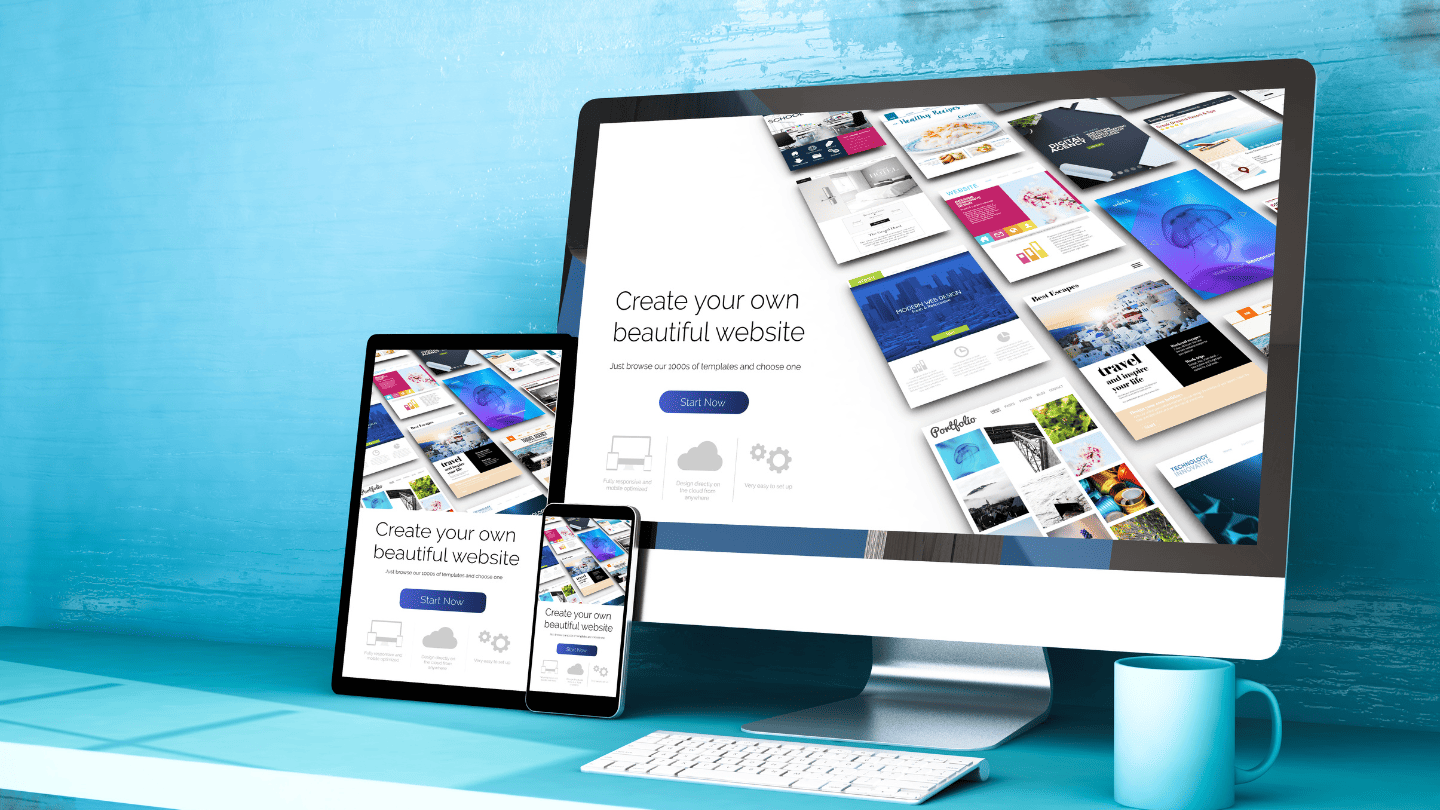 Mockup avec des sites web WordPress