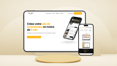 Mockup d'un site e-commerce pour la création de menus en ligne - Mymenu